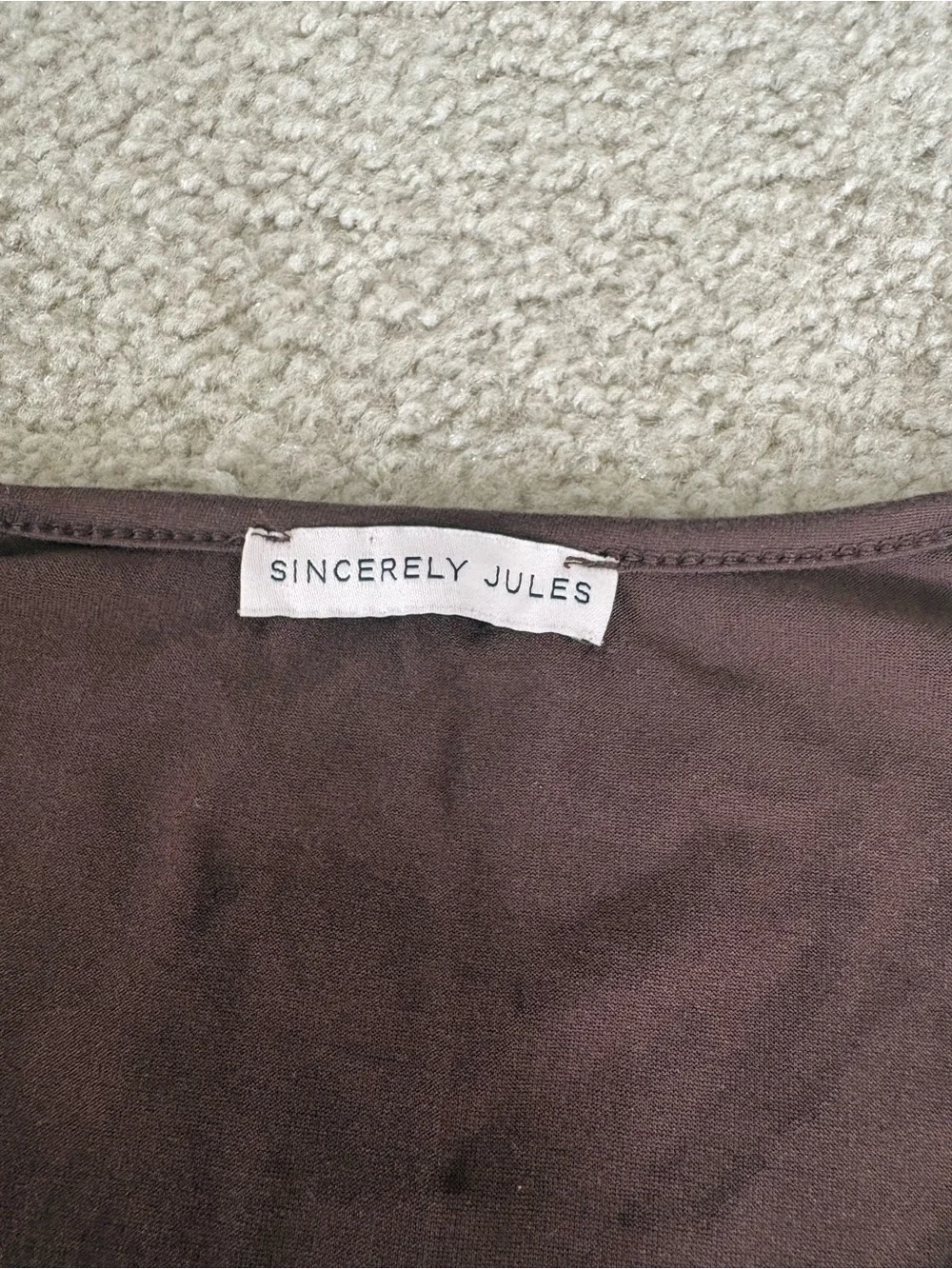 Sincerely Jules Brown Square-Neck Tank Top